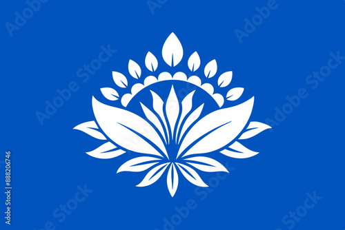 blue flower isolated on white