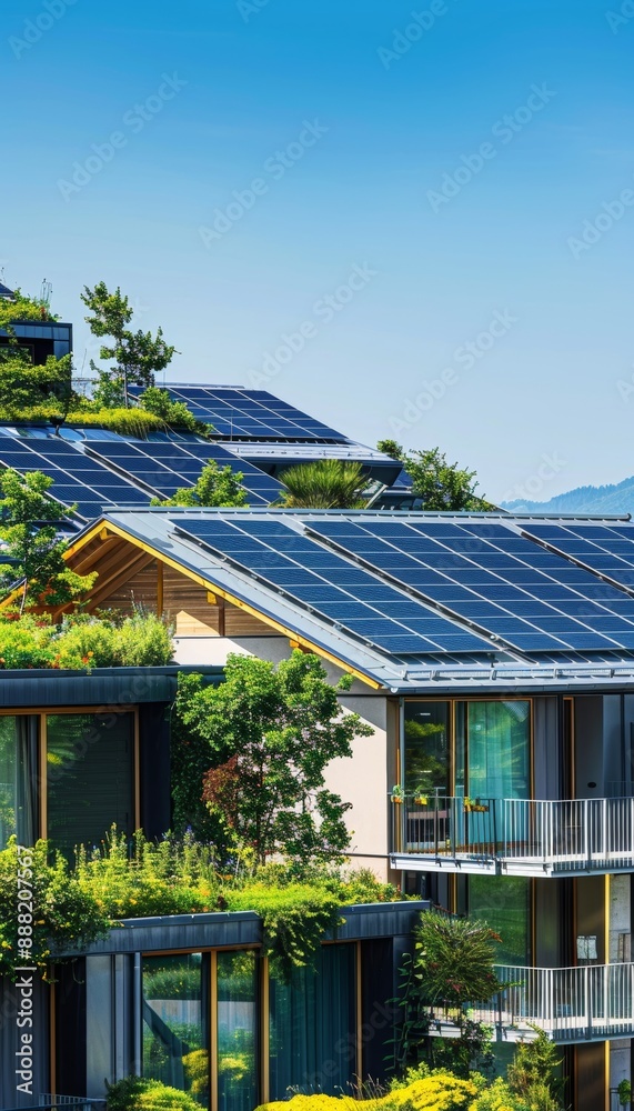 Eco-Friendly Housing with Solar Panels and Green Roofs for Sustainable Living Design Eco-Friendly Housing with Solar Panels and Green Roofs for Sustainable Living Design