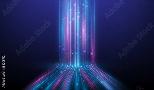 futuristic 5g line internet network high speed technology background. vector illustration fantastic hi-tech design.