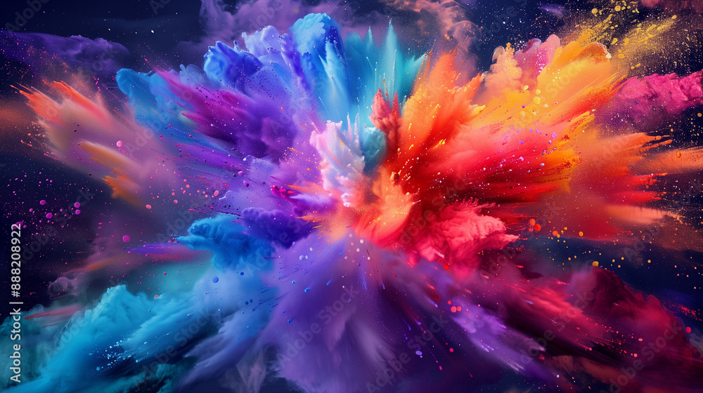 Explosion of Colorful Paints Explosion of Colorful Paints