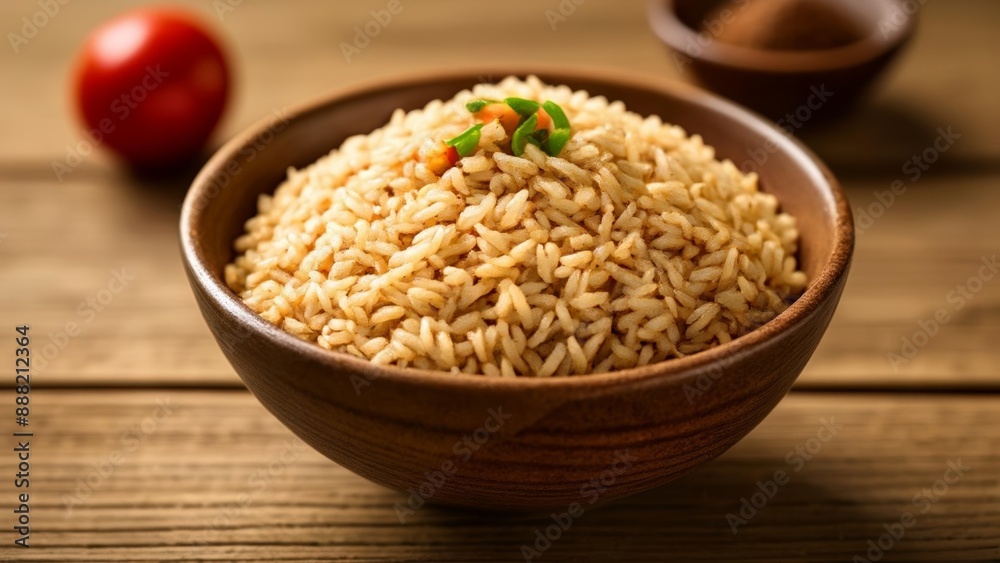 Deliciously simple A bowl of rice ready to be enjoyed Deliciously simple A bowl of rice ready to be enjoyed