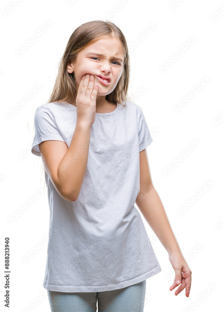Young beautiful girl over isolated background touching mouth with hand with painful expression because of toothache or dental illness on teeth. Dentist concept. Young beautiful girl over isolated background touching mouth with hand with painful expression because of toothache or dental illness on teeth. Dentist concept.