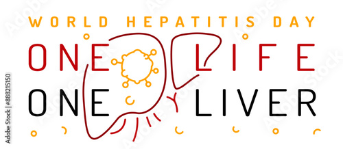 World hepatitis day. International health event poster.