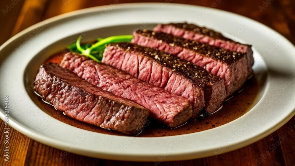 Deliciously cooked steak ready to be savored Deliciously cooked steak ready to be savored
