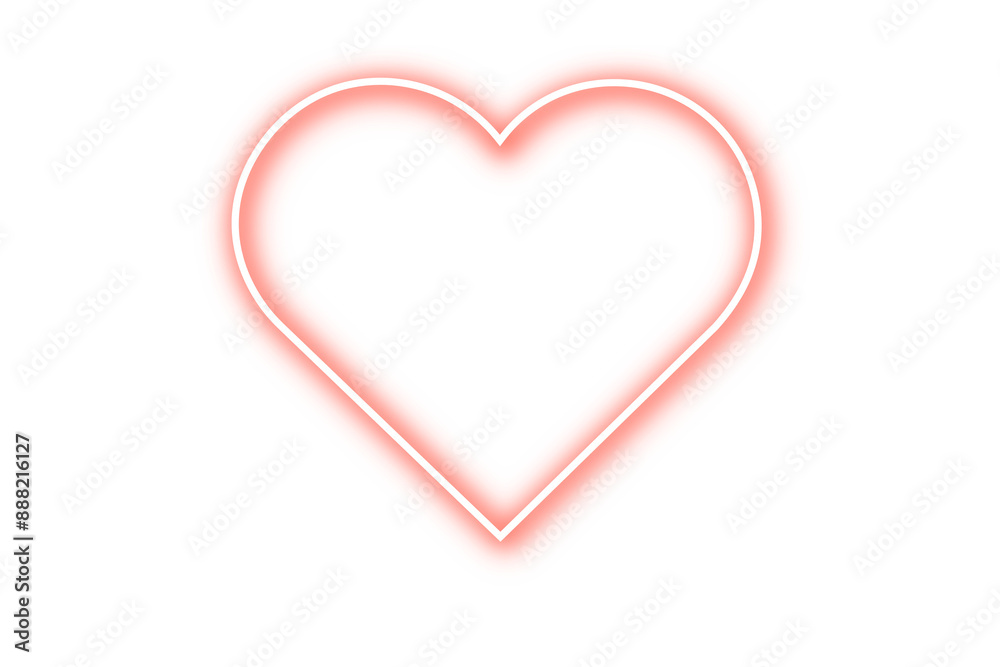 Red glowing neon heart isolated on transparent background. Neon sparkling love sign, light heart effect PNG. Empty glow heart frame for design, Heart symbol for holiday cards, banners, invitations. Red glowing neon heart isolated on transparent background. Neon sparkling love sign, light heart effect PNG. Empty glow heart frame for design, Heart symbol for holiday cards, banners, invitations.
