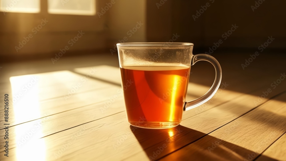 A moment of tranquility with a warm beverage A moment of tranquility with a warm beverage