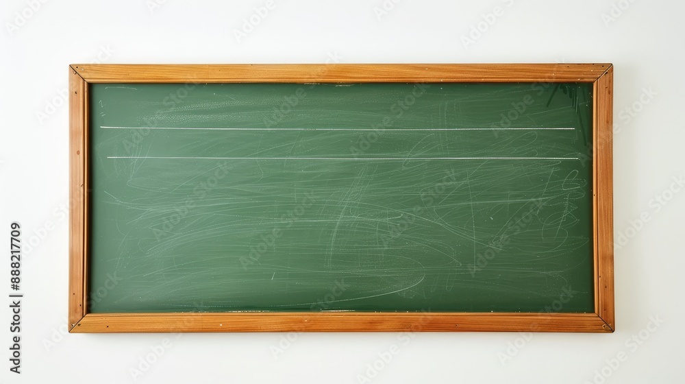 Green chalkboard on a white background. AI generated. Green chalkboard on a white background. AI generated.