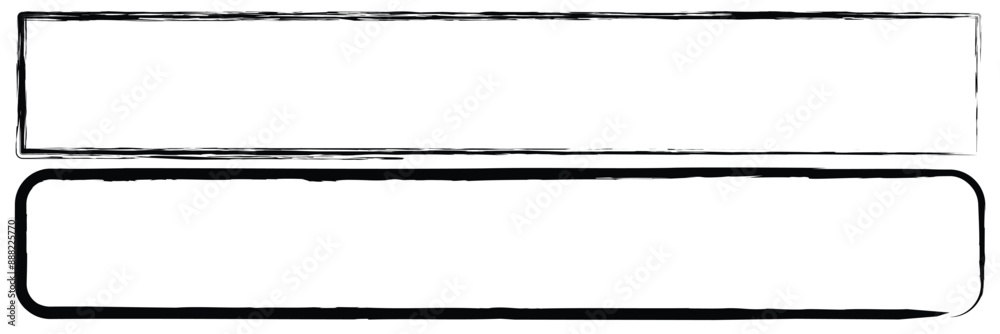 Obraz premium Rectangle frame line. square shape outline on hand draw style.