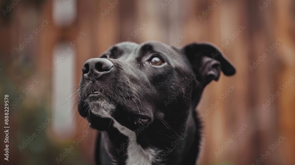 Obraz premium A canine anticipates something