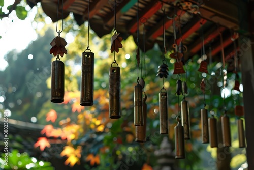 Chimes at temple photo