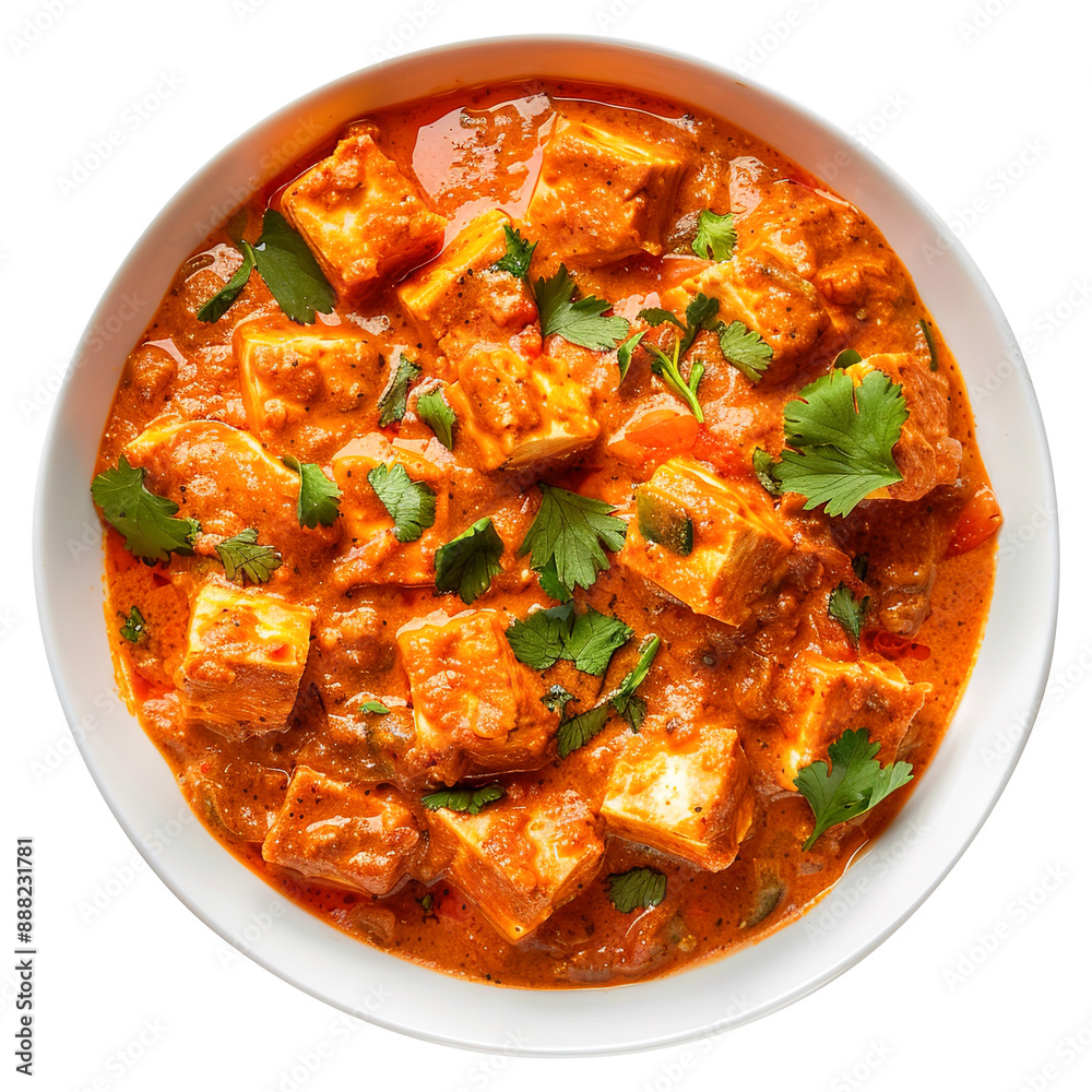 Paneer Butter Masala isolated on transparent background remove png, Clipping Path Paneer Butter Masala isolated on transparent background remove png, Clipping Path