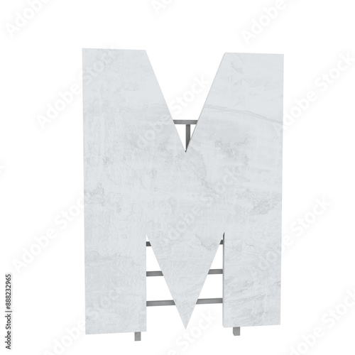 Star Hills sign letters individual 3D illustration