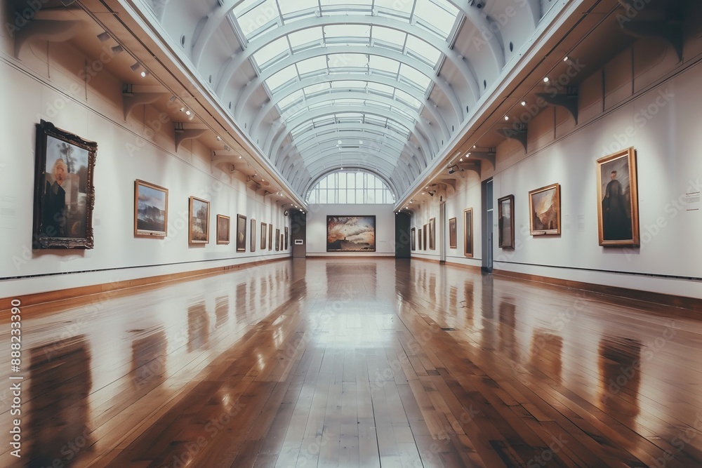Naklejka premium museum with vacant galleries