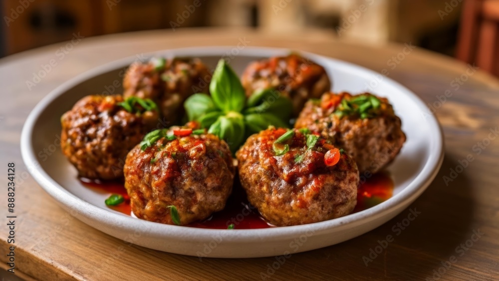 Delicious meatballs in a sauce ready to be savored Delicious meatballs in a sauce ready to be savored