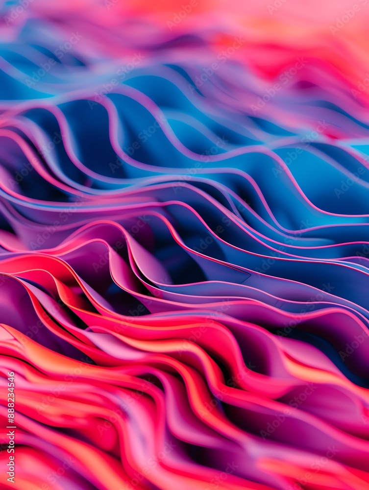 Fototapeta premium Abstract colorful waves background, pink, blue, purple, vibrant, textured, pattern, graphic design