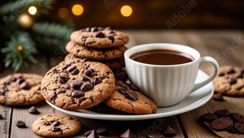  Cozy up with a warm cup of cocoa and a stack of chocolate chip cookies