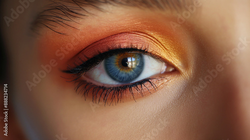Sunset Glow: Blend warm hues of burnt orange, soft pink, and golden yellow across your lids, mimicking the breathtaking colors of a sunset. Ideal for a summer evening beach party