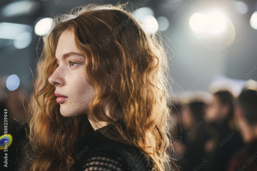 Fototapeta premium Model walking at a fashion event