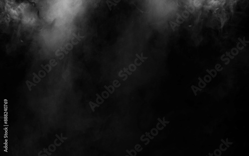 White smoke cloud with overlay effect on transparent black background. Realistic border with fog vector illustration of smoky mist or toxic vapor on floor. Meteorological phenomenon or condensation.