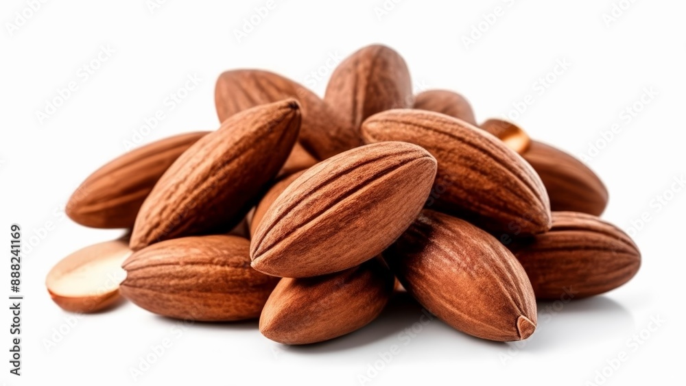 Nutty Delight A pile of almonds ready to be savored Nutty Delight A pile of almonds ready to be savored