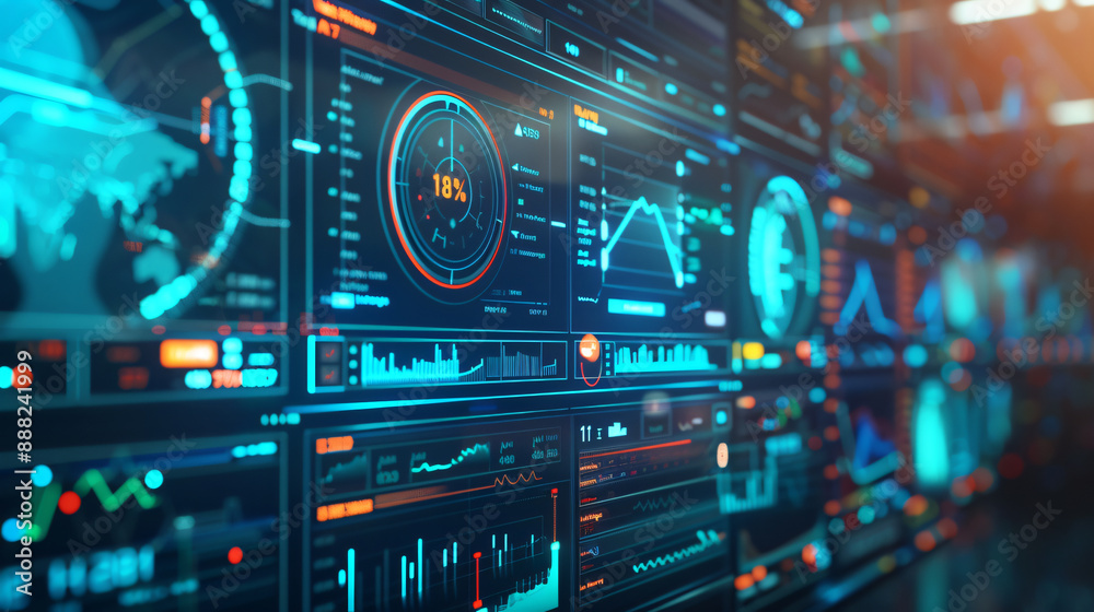 Fototapeta premium Digital Dashboard Interface