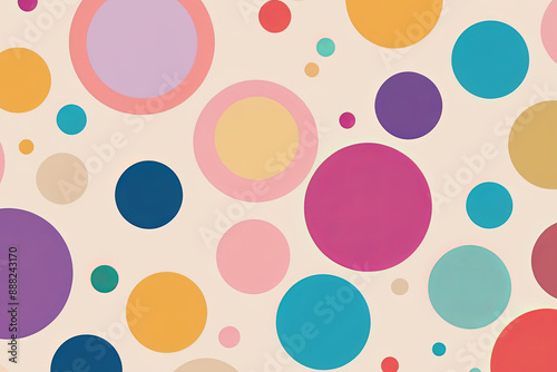 Abstract modern art background with vibrant circles