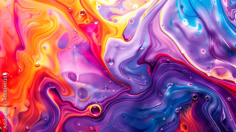 Multicolored liquid drops creating an abstract, artistic backdrop. Neon liquid patterns forming a vibrant, dynamic background. Multicolored liquid drops creating an abstract, artistic backdrop. Neon liquid patterns forming a vibrant, dynamic background.