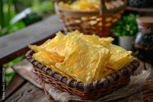 Crispy cassava chips stimulate appetite photo