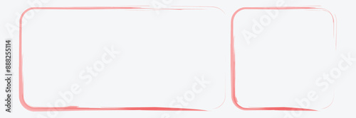 Red brush frames. frame red color paint vector illustration. Vector Red grunge Paint, Brush. Perfect acrylic design for a shop and sale banner. Red Brush painted ink stamp frame Eps 10.
