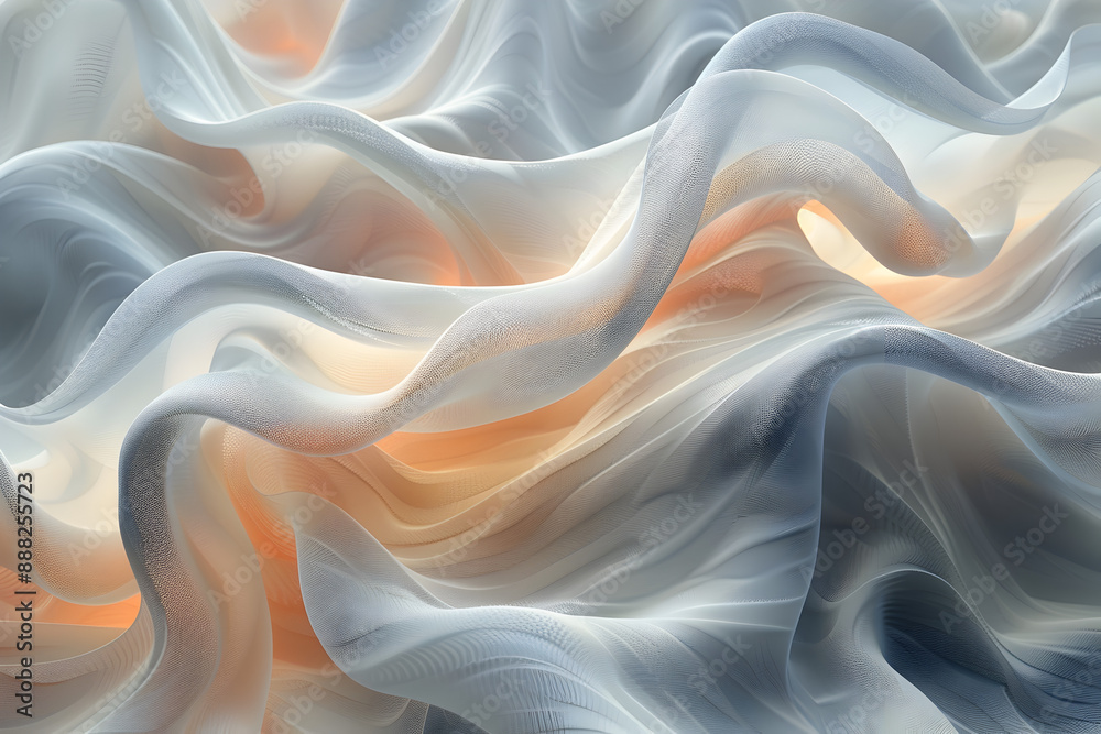 Delicate flowing pattern reminiscent of gentle waves Delicate flowing pattern reminiscent of gentle waves