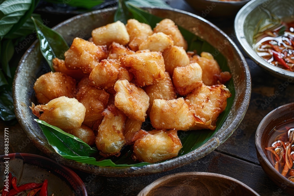fried cassava or singkong goreng fried cassava or singkong goreng