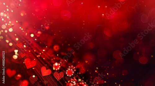 Abstract red background with soft casino theme and slots concept