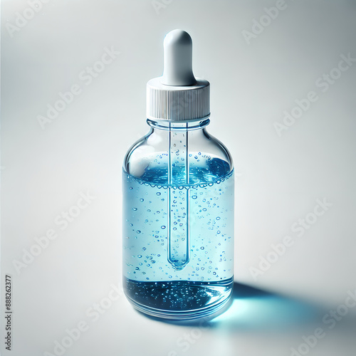 Blue Serum Dropper Bottle: High-Quality Skincare Product Photography