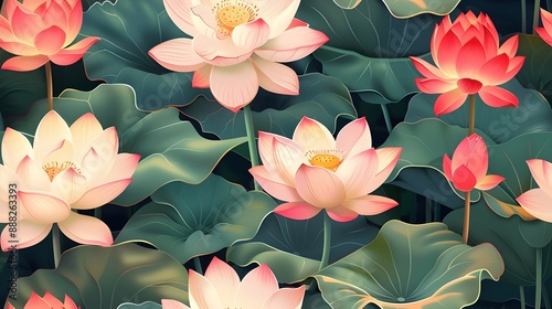 Diwali Background with Simple Miniature Lotus Flowers, Perfect for Festive and Tranquil Themes