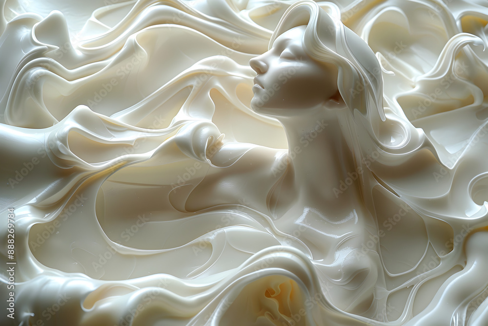 Subtle creamy swirls creating depth and motion Subtle creamy swirls creating depth and motion