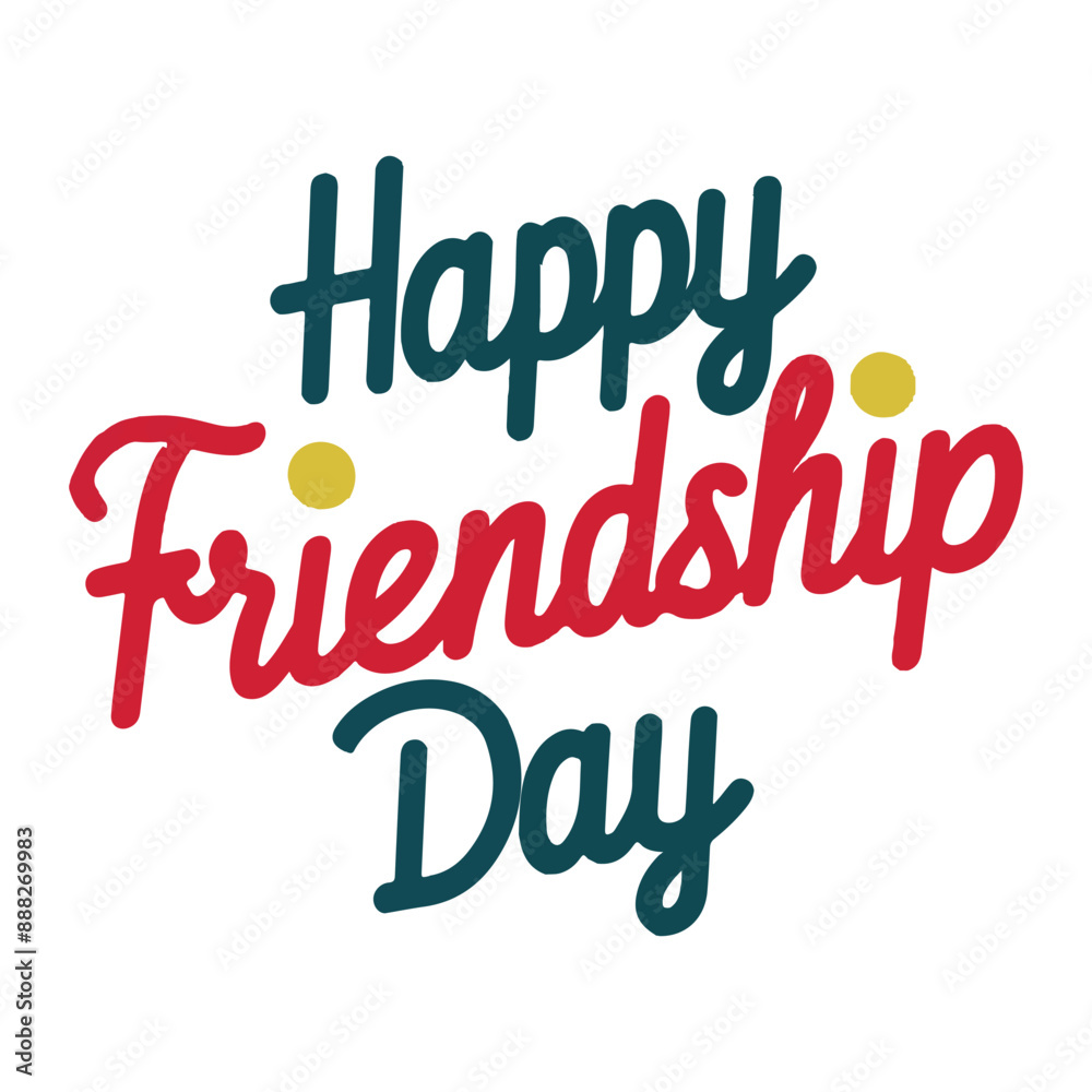 happy friendship day typography with white background happy friendship day typography with white background