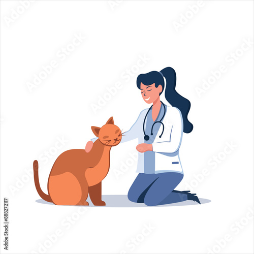 Pets and veterinarian