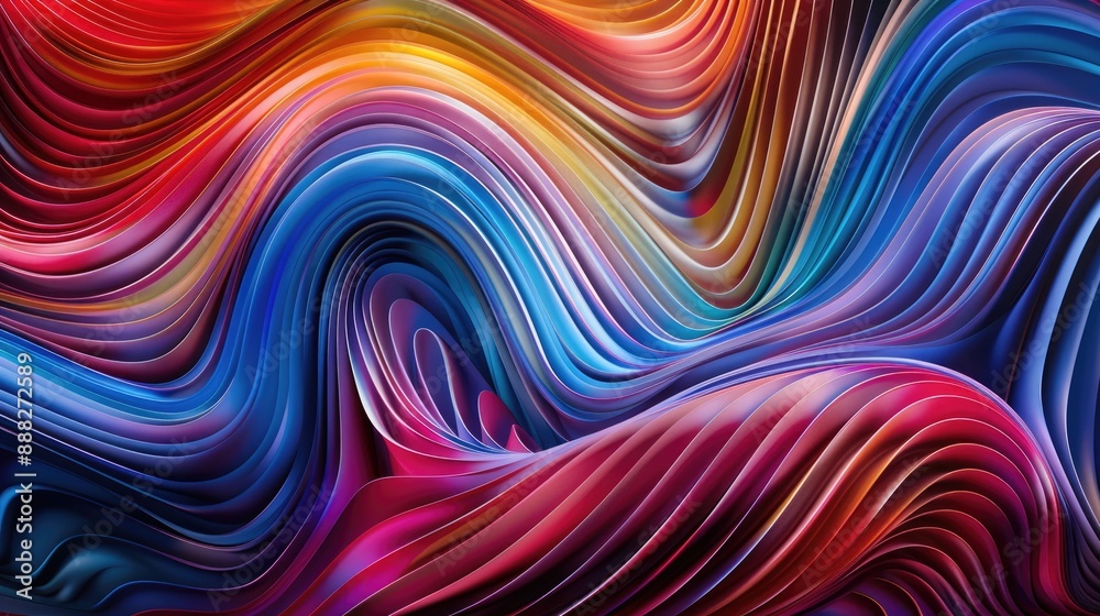 Abstract pattern with swirling lines and vibrant gradients, creating a sense of motion