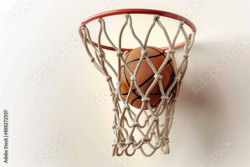 Basketball Flying Through Net Minimalist Design © Zaria
