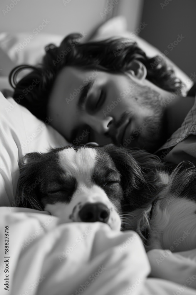 relaxed guy with pet, perfect for calm scene imagery relaxed guy with pet, perfect for calm scene imagery