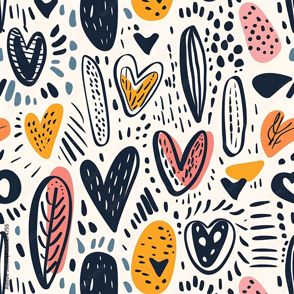 seamless pattern with hearts seamless pattern with hearts