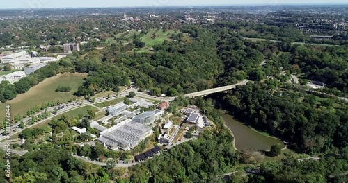 Schenley Park in Pittsburgh, Pennsylvania, United States. Phipps Conservatory and Botanical Gardens in Background photo