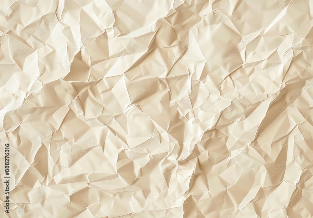 Obraz premium crumpled beige paper texture background