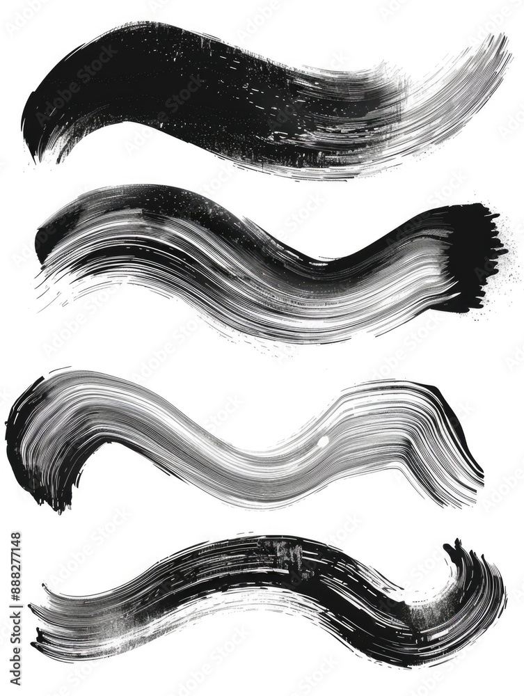 Abstract painting featuring monochromatic brushwork Abstract painting featuring monochromatic brushwork