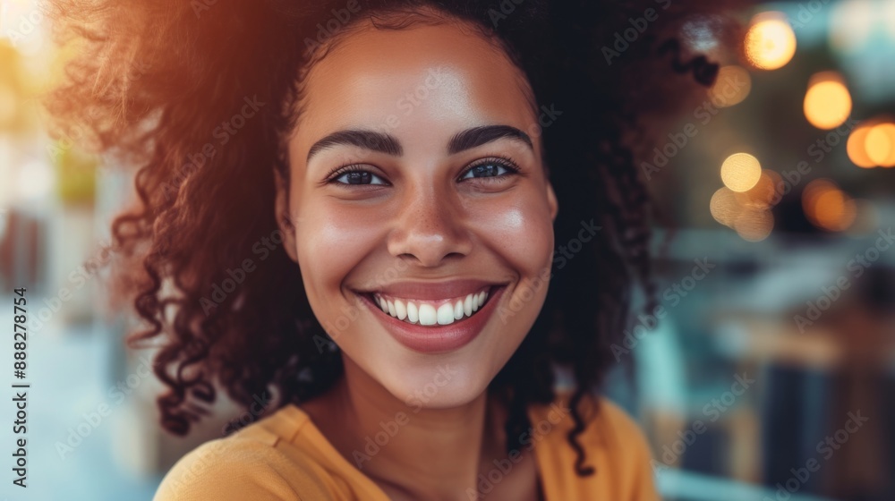 Fototapeta premium A young woman with a big, genuine smile