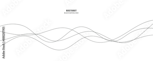 Vector abstract background with dynamic grey waves.
