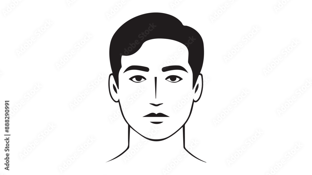 portrait of a person, very simple portrait of person face in vector portrait of a person, very simple portrait of person face in vector