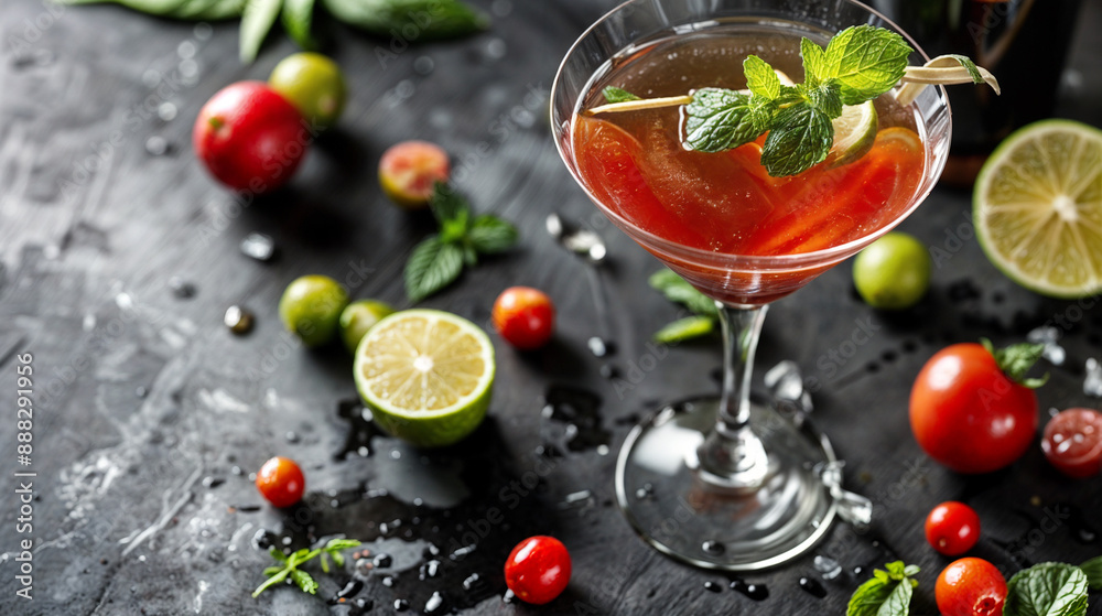 Caprese Martini cocktail Caprese Martini cocktail