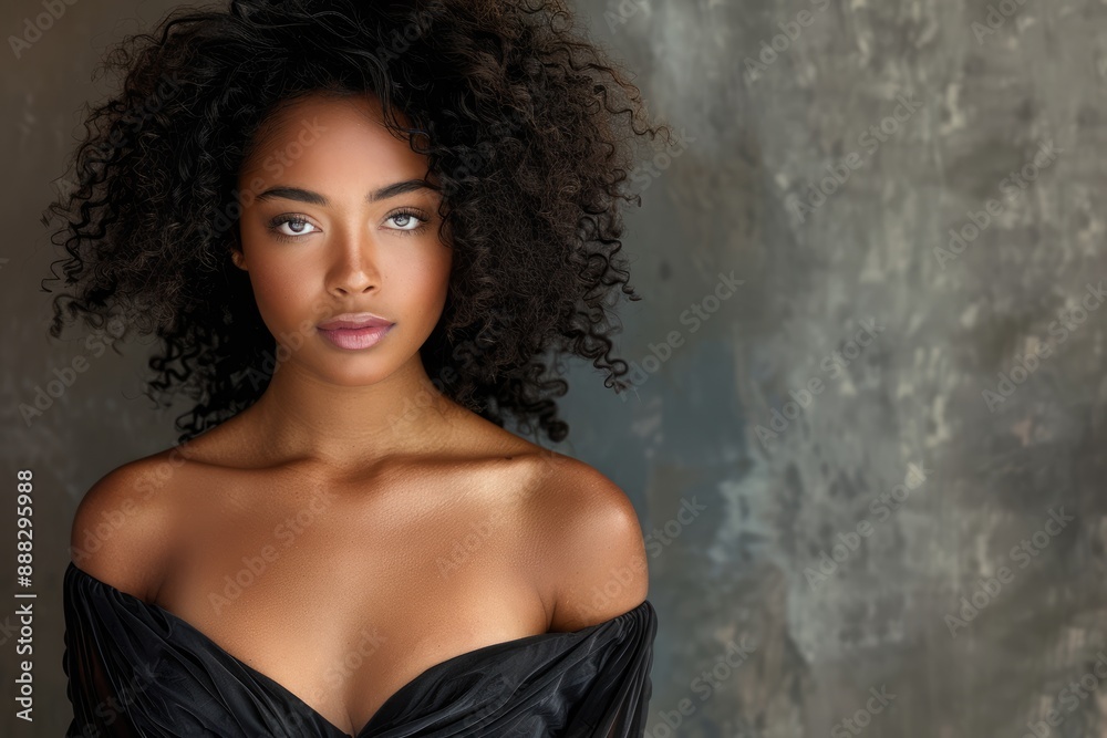 Black Model Posing in Studio Setting High Fashion Photography Black Model Posing in Studio Setting High Fashion Photography