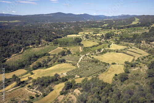 Foto Aerial View of Anoia Countryside in Catalonia during Summer